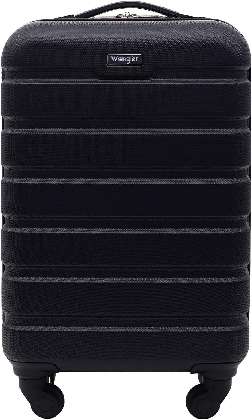 Wrangler Hardside Carry-On Spinner Luggage, Black, 20-Inch