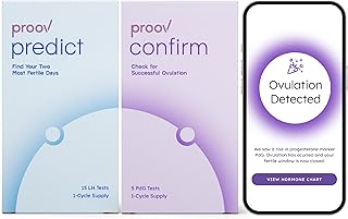 Proov Predict & Confirm Ovulation | Predict The Fertile Window and Confirm Successful Ovulation with one Dual-Hormone Test kit | 15 LH Tests and 5 FDA Cleared PdG Tests | One Cycle Pack