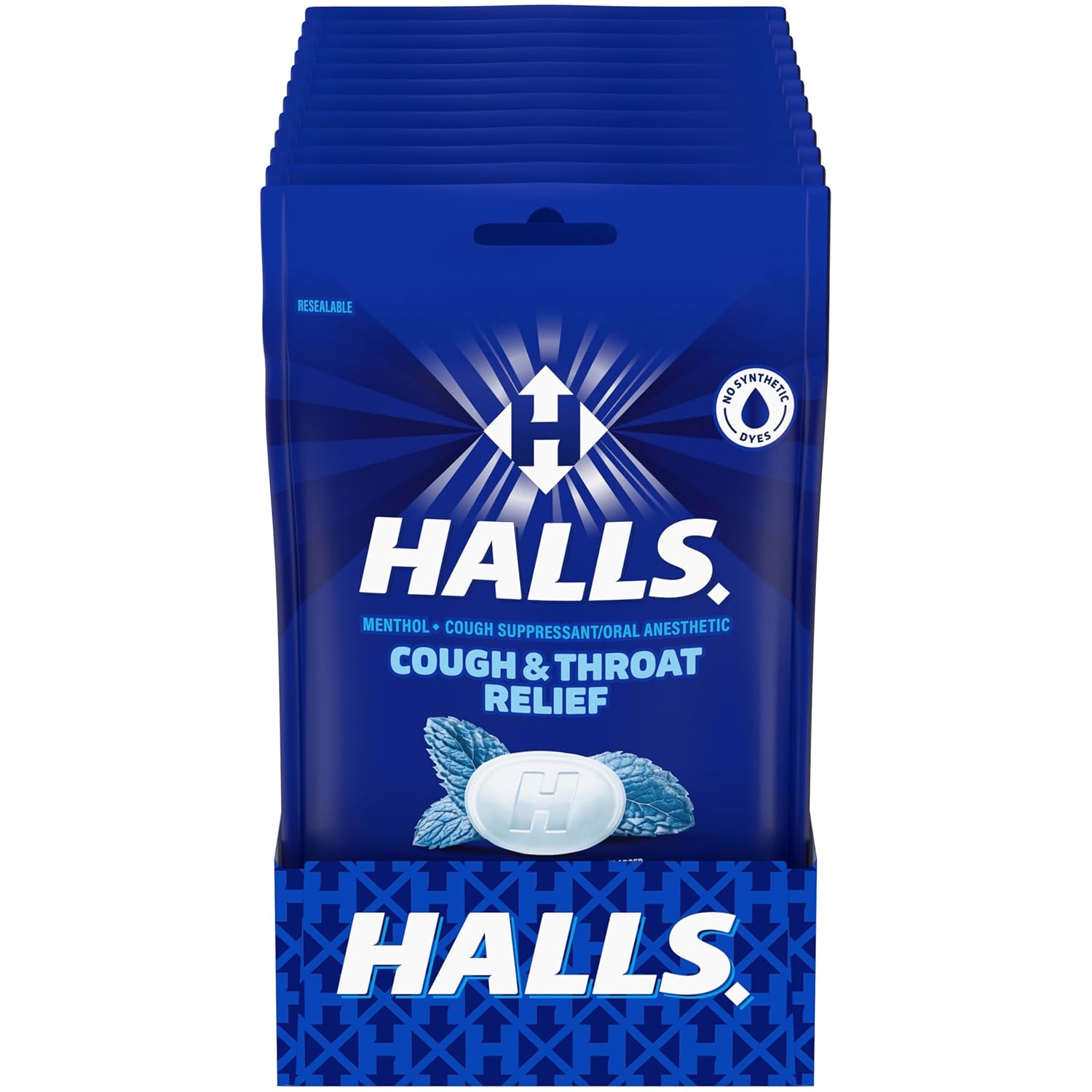 Halls Cough & Throat Relief Mentho-Lyptus Cough Drops, 360 ct
