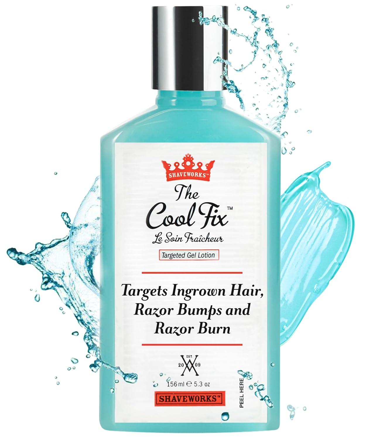 Shaveworks The Cool Fix Aftershave for Women: Pubic Hair Removal, Razor Bumps, Razor Burns, Ingrown Hair Treatment – After Shaving Post Waxing Bikini Area Moisturizing Skin Care Gel 5.3 Fl Oz
