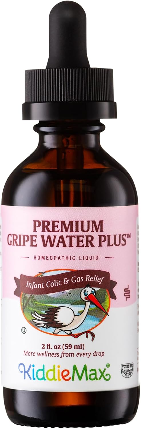 Maxi Health Homeopathic Gripe Water for Baby's - Infant Colic, Hiccup, Gas Relief | Premium Herbal Fast Acting Drops (Unflavored 59 mL (Pack of 1))