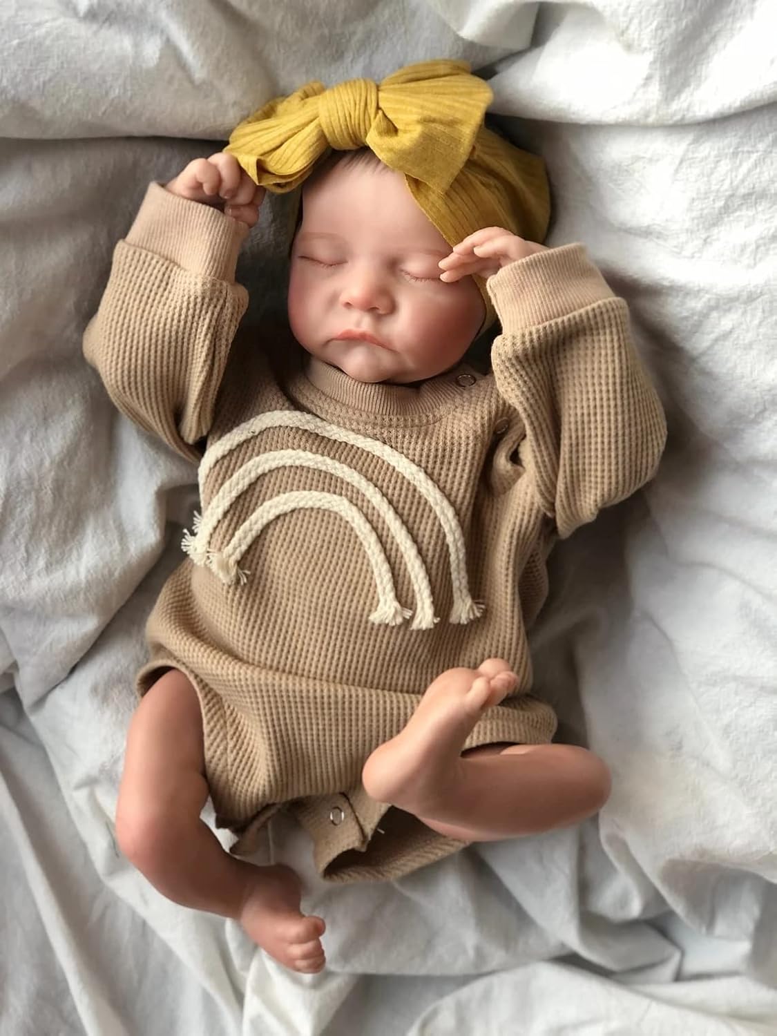 Pinky Reborn 19 inch 48 cm Reborn Baby Doll Lifelike Baby Doll With Hand Painted Hair Girl Toddler Doll Toy