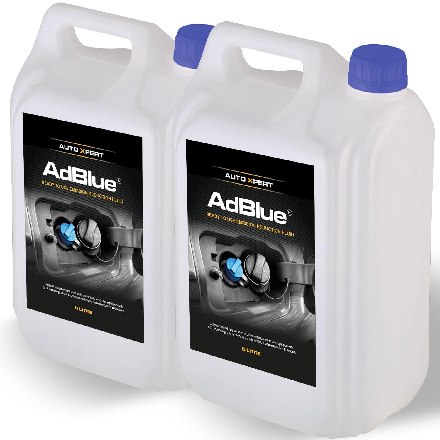 Auto Xpert AdBlue®, Diesel Emission Reduction Fluid, For use in SCR (Selective Catalytic Reduction) systems, Easy Pour Spout, Reduce Harmful Emissions, Ready-to-use, Meets ISO 22241 (2x5 Litre).