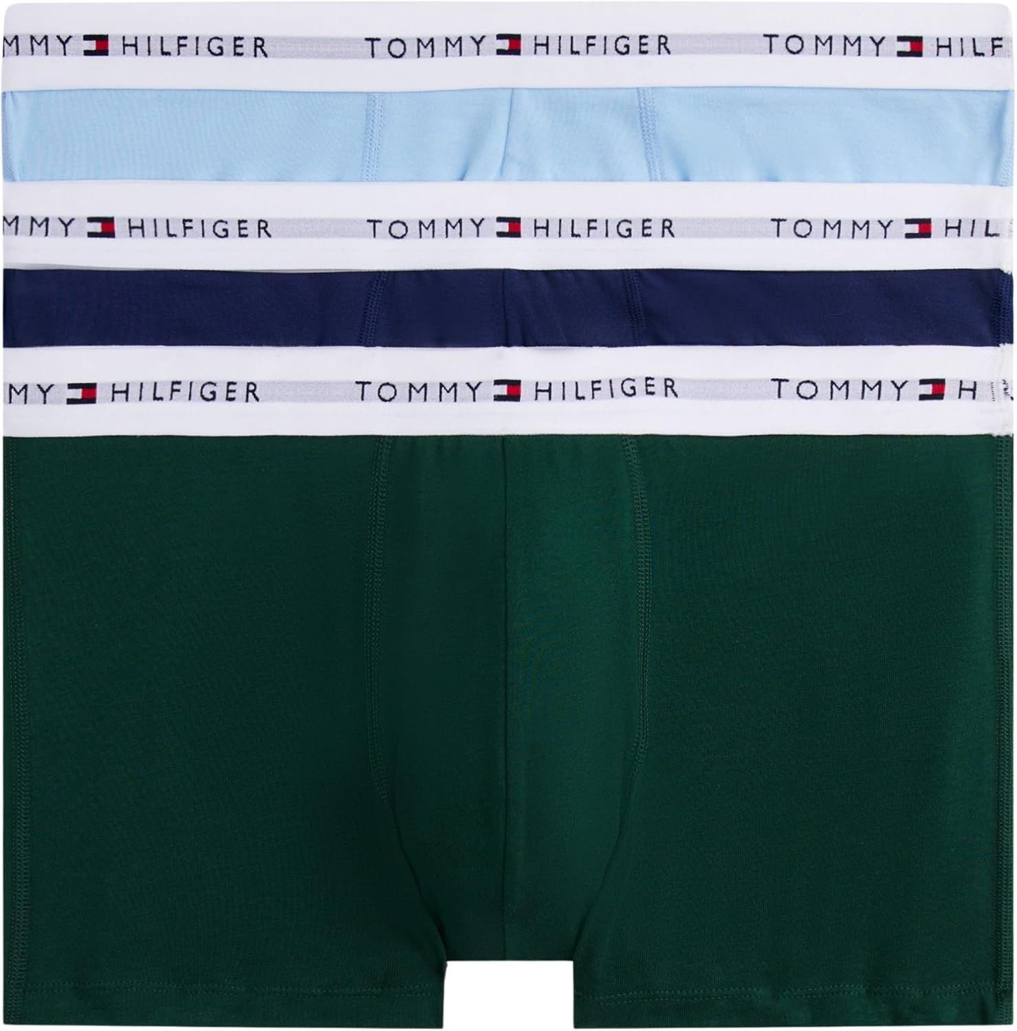 Tommy Hilfiger Premium Essential Stretch Cotton 3-Pack Trunk, Blue