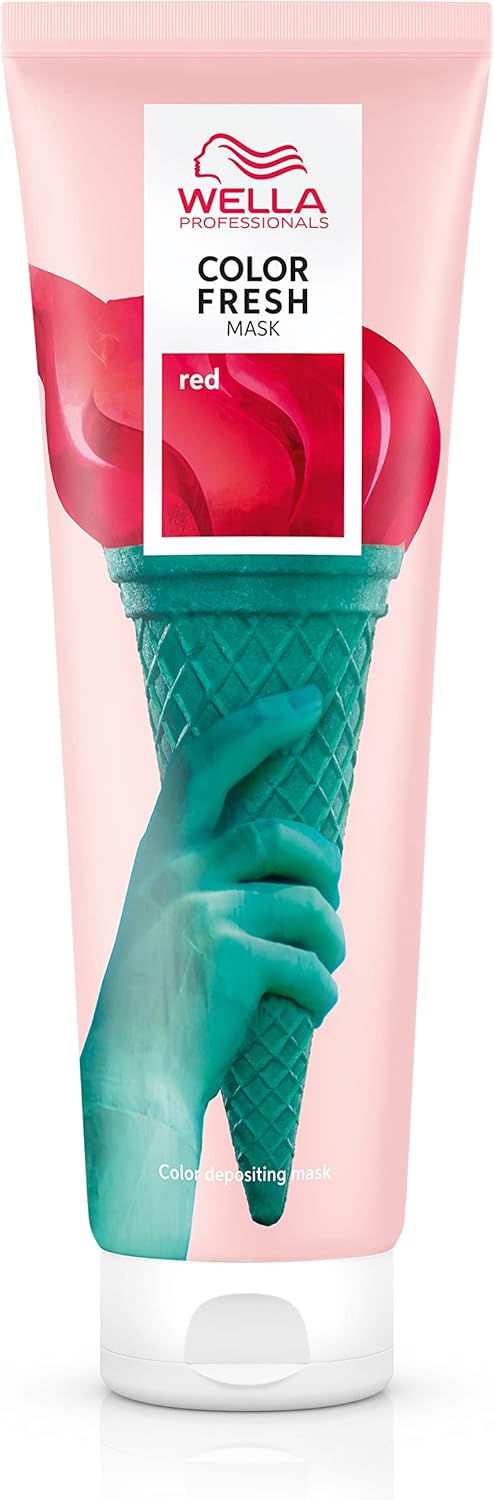Wella Professional Color Fresh Mask | Temporary Color Refresh Treatment |Semi-Permanent Hair Dye | Wash Out Colour |150ml | Red