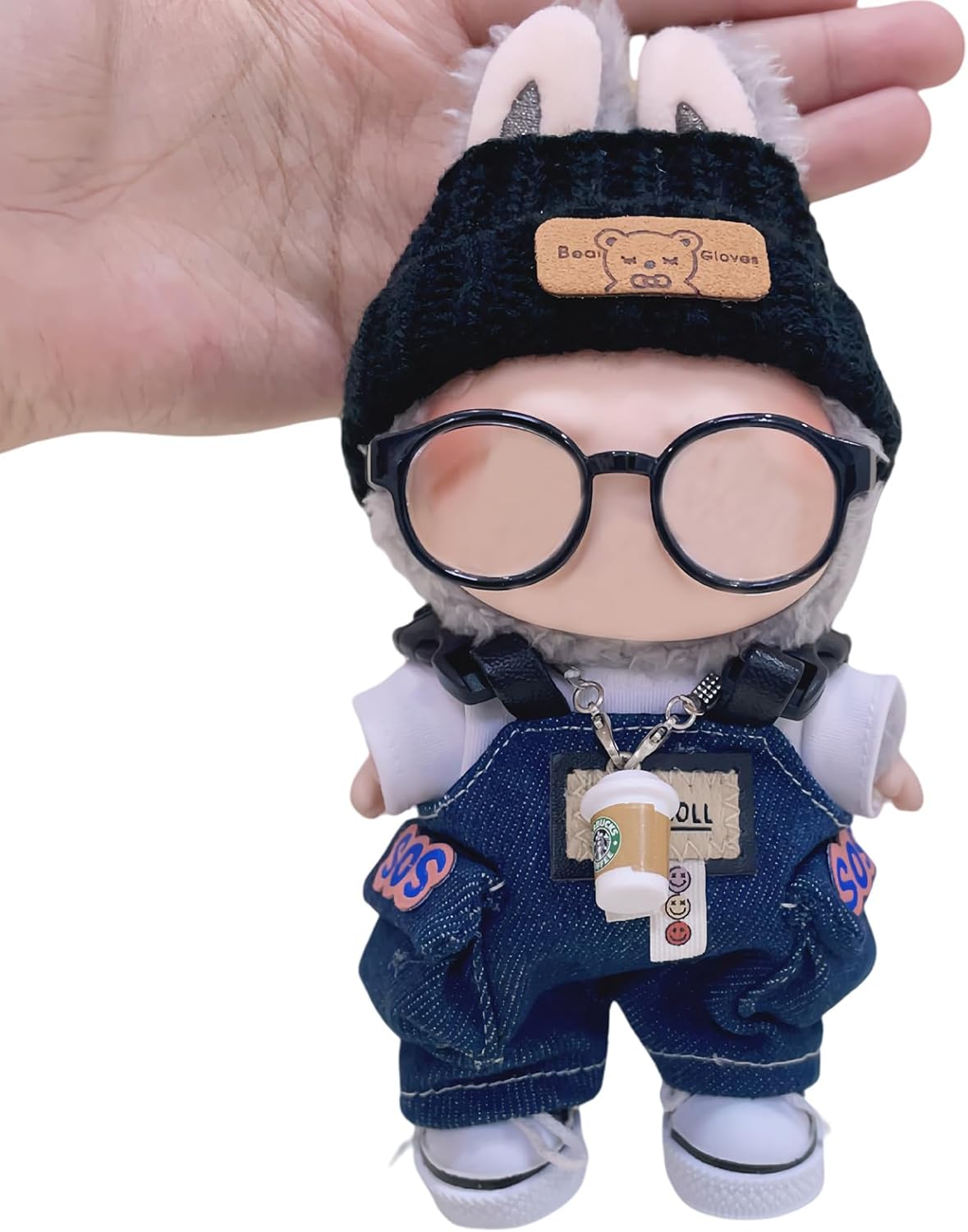 Doll Clothes for Labubu, Premium 5-Piece Lububu Outfits Set, 7 Inch Lububu Clothing Accessories (No Doll) (Blue A)