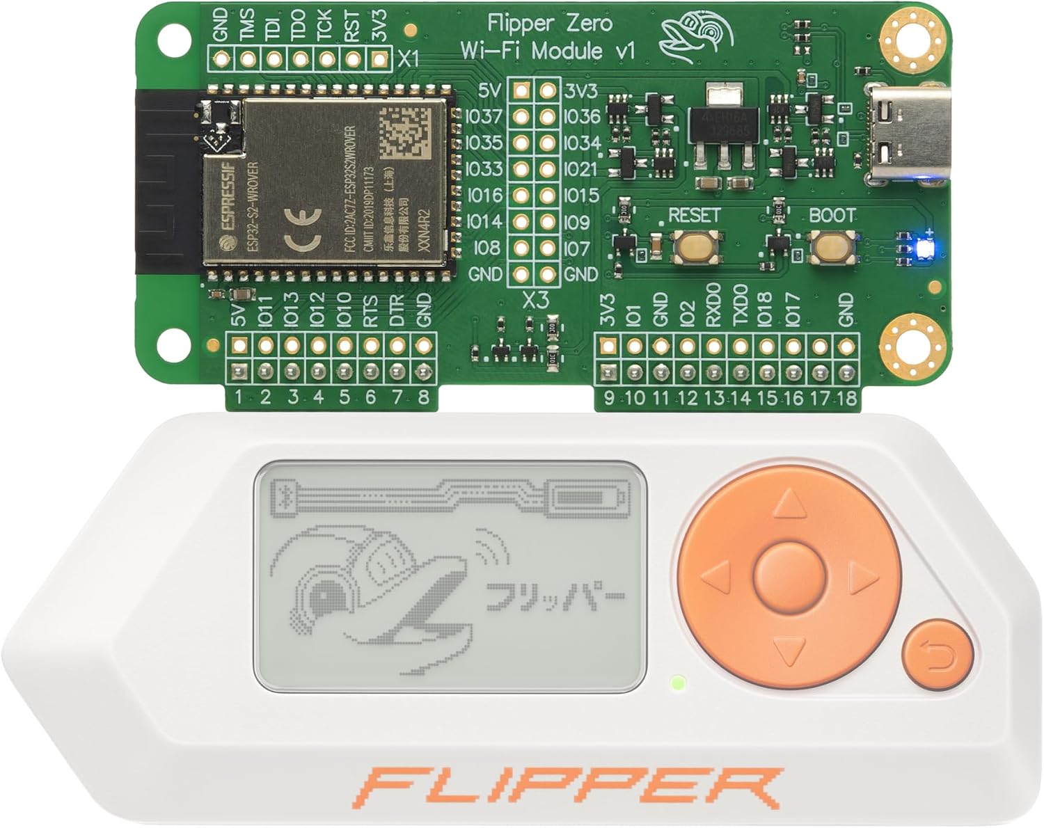 Wi-Fi Developer Board for Flipper Zero – ESP32-S2 Wireless Development Module with USB-C and GPIO