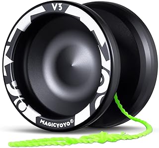 MAGICYOYO V3 Yoyo for Kids 8-12 or Above, Responsive Yoyo Professional with Dual Function, Professional Trick Yo yo for Adults with 12 Yoyo Strings, KK Bearing, Bearing Puller, Axle, Yoyo Case - Black