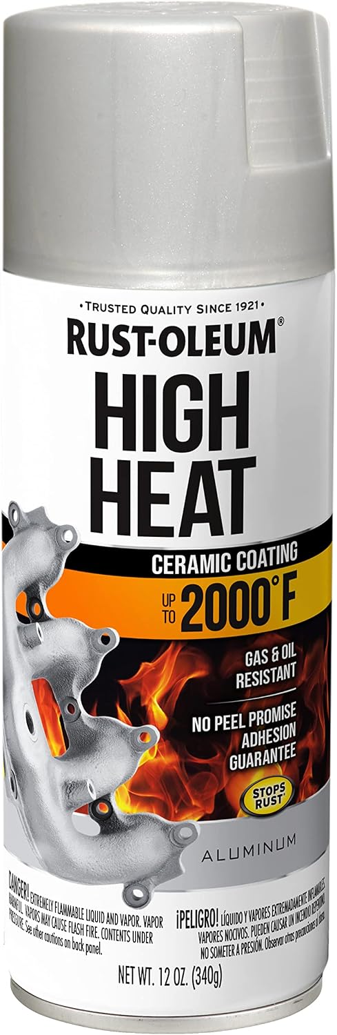 Rust-Oleum Automotive High Heat Spray Paint, Flat Aluminum