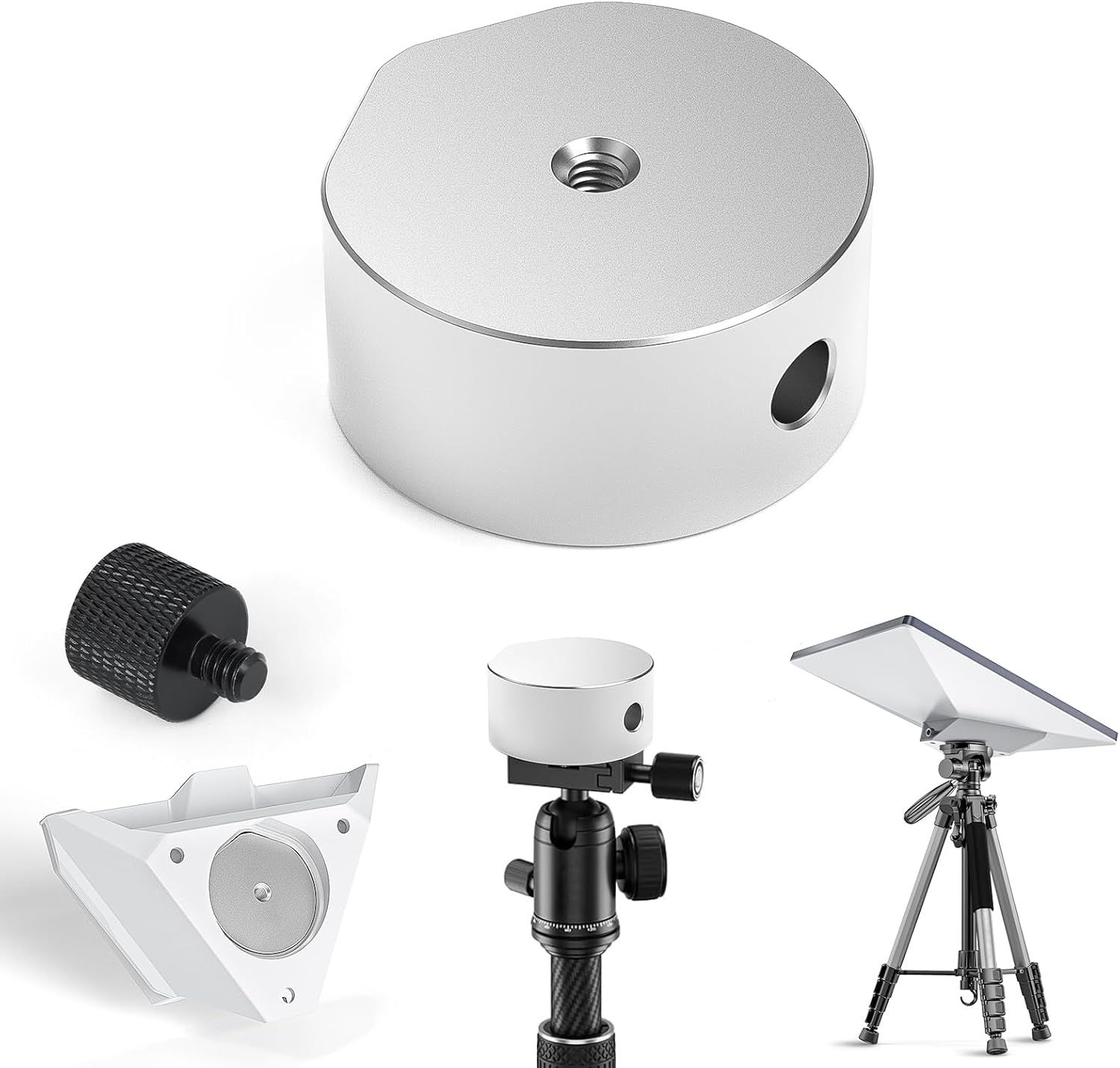XLTTYWL 2025 Starlink Mini Tripod Adapter, Aluminum Mi ni Starlinks Mount with 1/4"-20 & 3/8"-16 Thread, Compatible with Mimi Star Link Pipe Adapter and Flat Mount(for 2025 Starlink Mini)