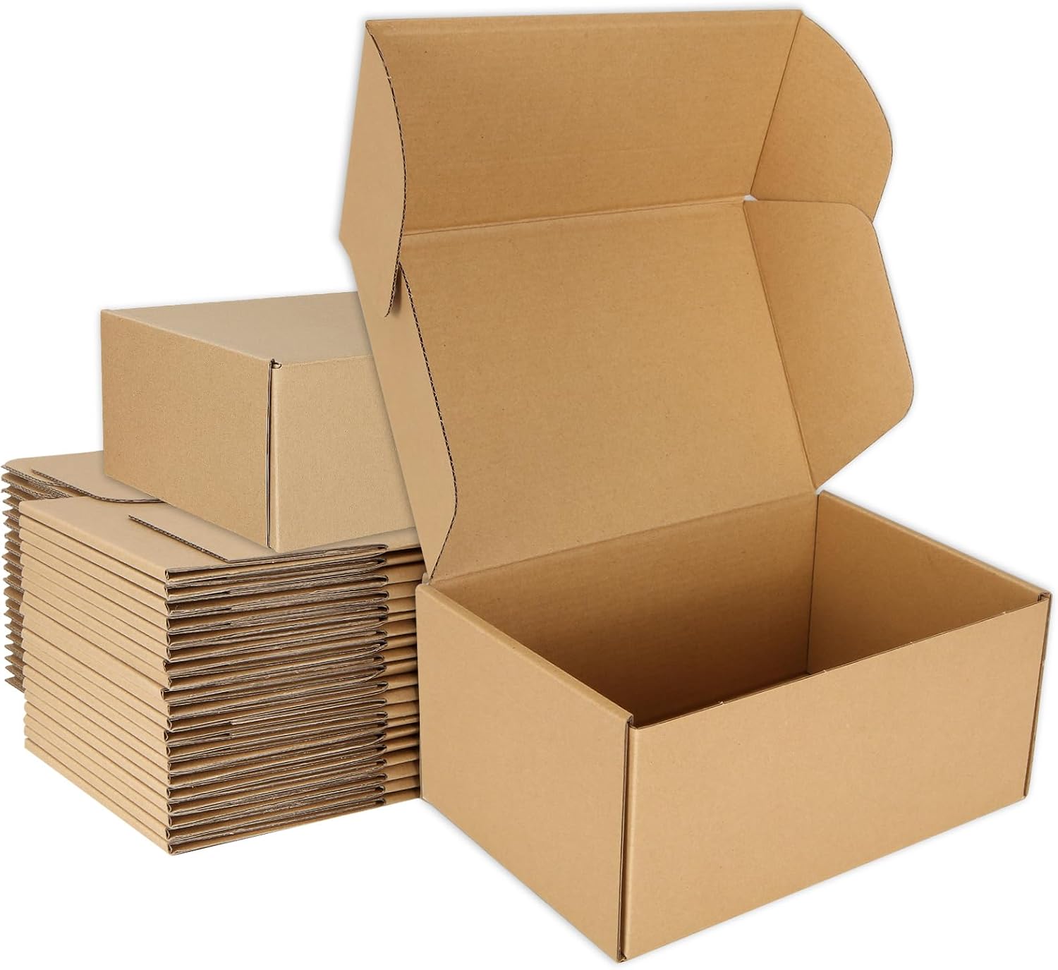 JMIATRY 30 Pack Shipping Boxes, 9x6x4 inches Postal Boxes, Brown