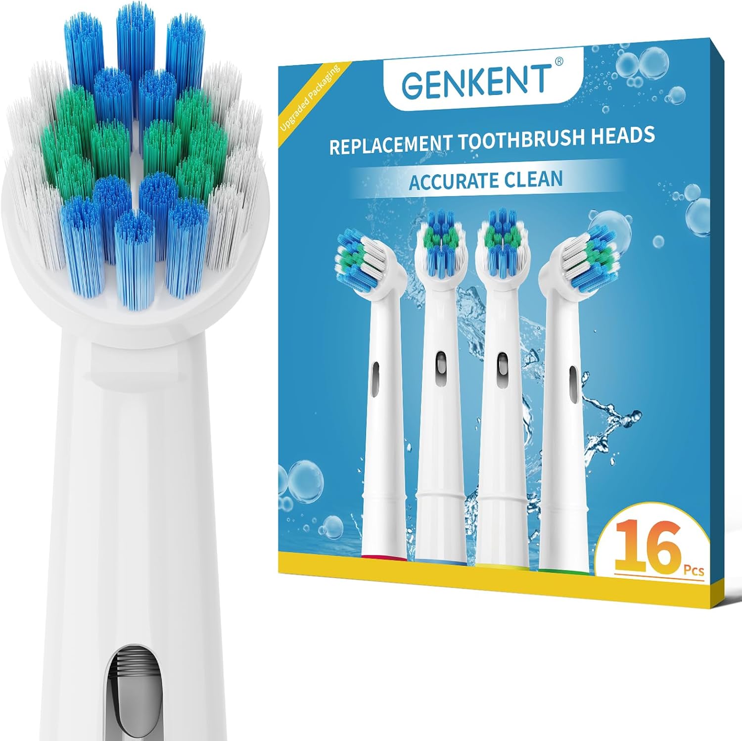 16 Pack Replacement Toothbrush Heads, Toothbrush Heads Compatible with Oral B Toothbrush(Premium Packaging)