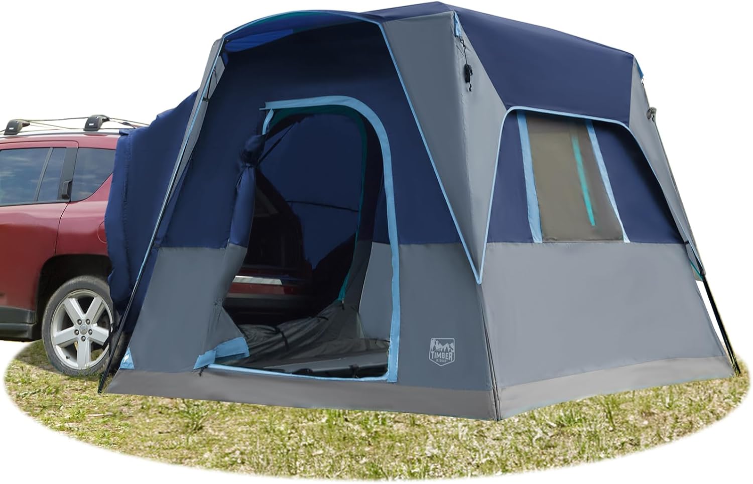 TIMBER RIDGE 5 Person SUV Tent Weather Resistant Portable for Car SUV Van Camping, Includes Rainfly and Storage Bag, 10' W X 8' L X 7.1' H