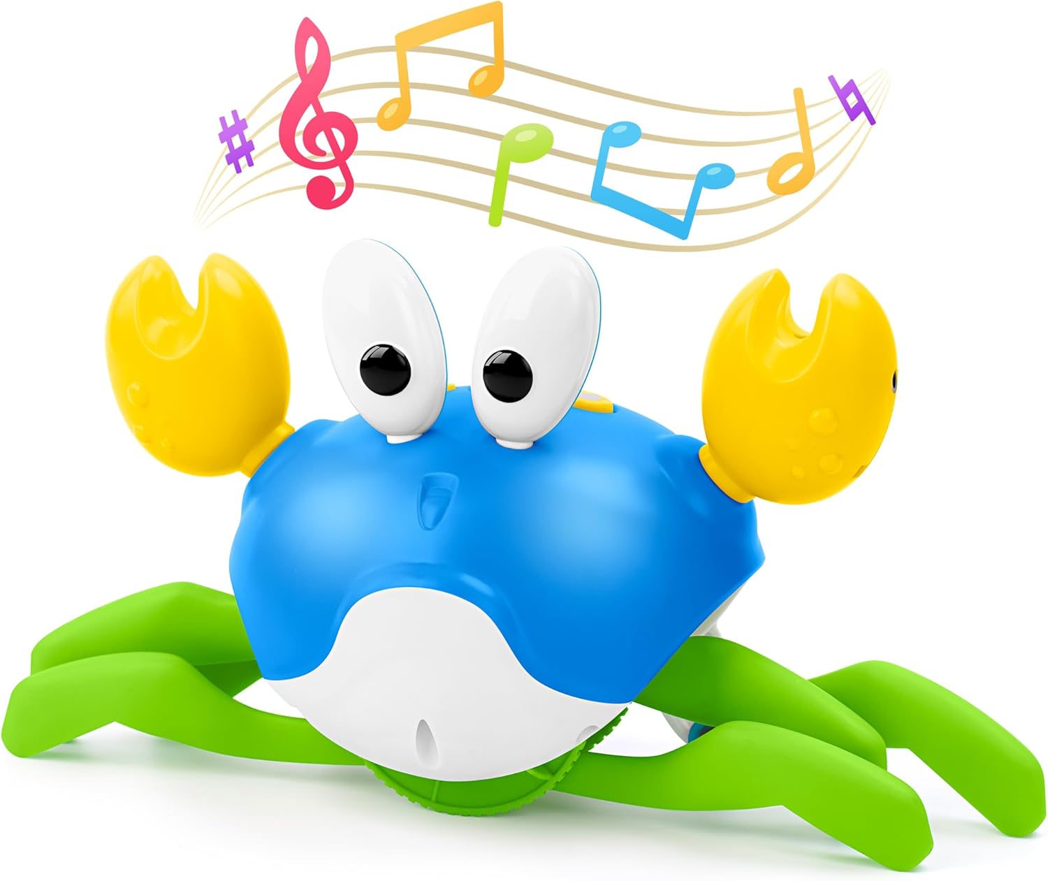 Baby Toy Crawling Crab Baby Toy, Increase Baby's Tummy Time Crab, Inspire Crawling, Automatic Obstacle, Rechargeable, Music, Speed Adjustment, Recording, Dancing Crab Toy for Kids Development