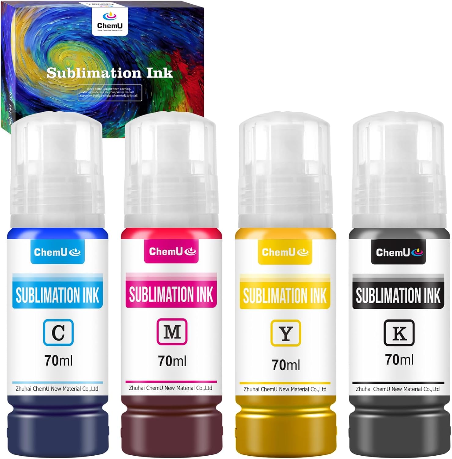Sublimation Ink for Ecotank ET-2800 ET-2803 ET-2840 ET-4700 ET-4800 ET-2400 ET-2720 ET-15000 ET-2850 ET-2760 Vivid Colors for DIY Studio & Gift Transfers Works on Mugs T-Shirts Fabric