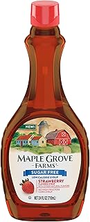Maple Grove Farms Sugar Free Strawberry Flavored Syrup, 24 Ounce