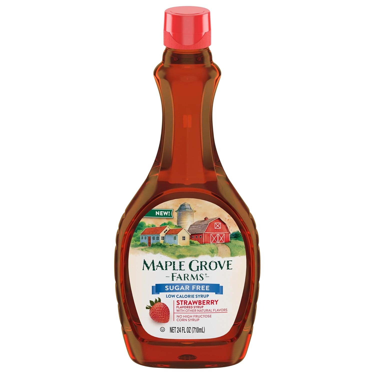 Maple Grove Farms Sugar Free Strawberry Flavored Syrup, 24 Ounce