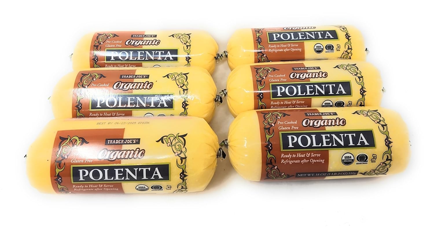 Trader Joe's Organic Polenta, 18 Oz, Pack of 6