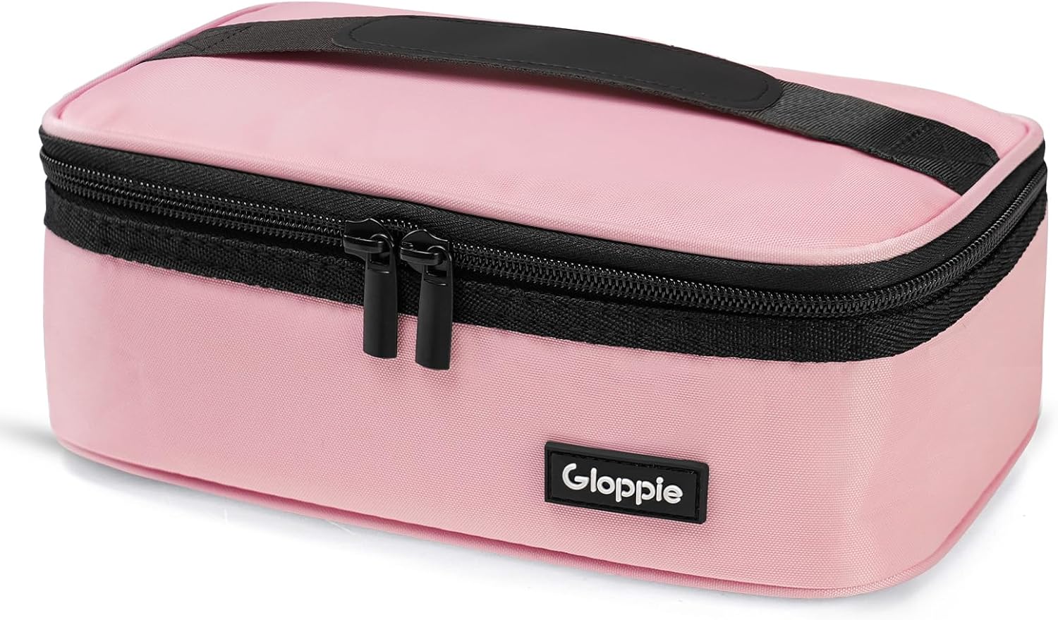 Gloppie Lunch Bag for Women Men, Insulated Lunch Box Container Tote Bags Thermal Cooler Bag for Work School Picnic Travel, Pink