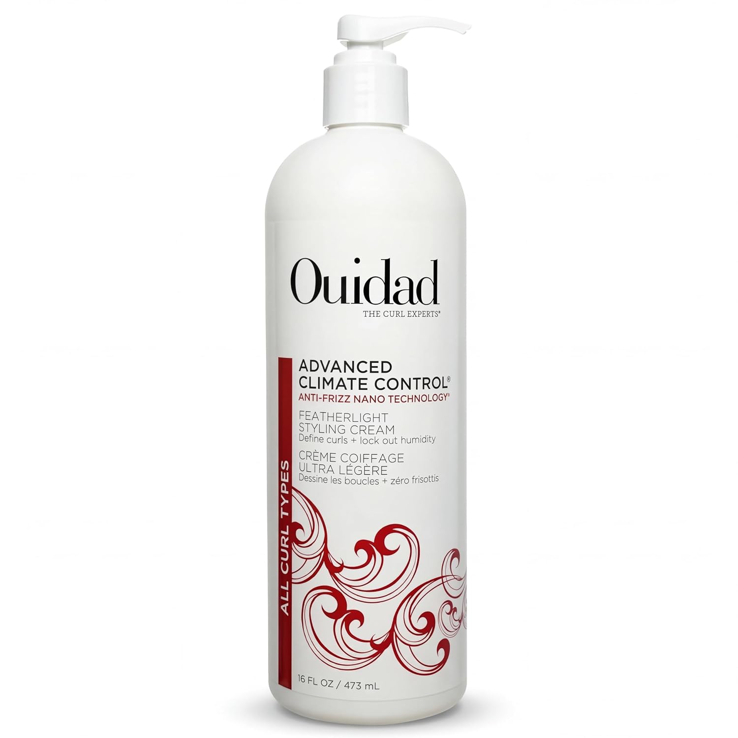 Ouidad Advanced Climate Control Featherlight Curls Styling Cream, Soft Hold