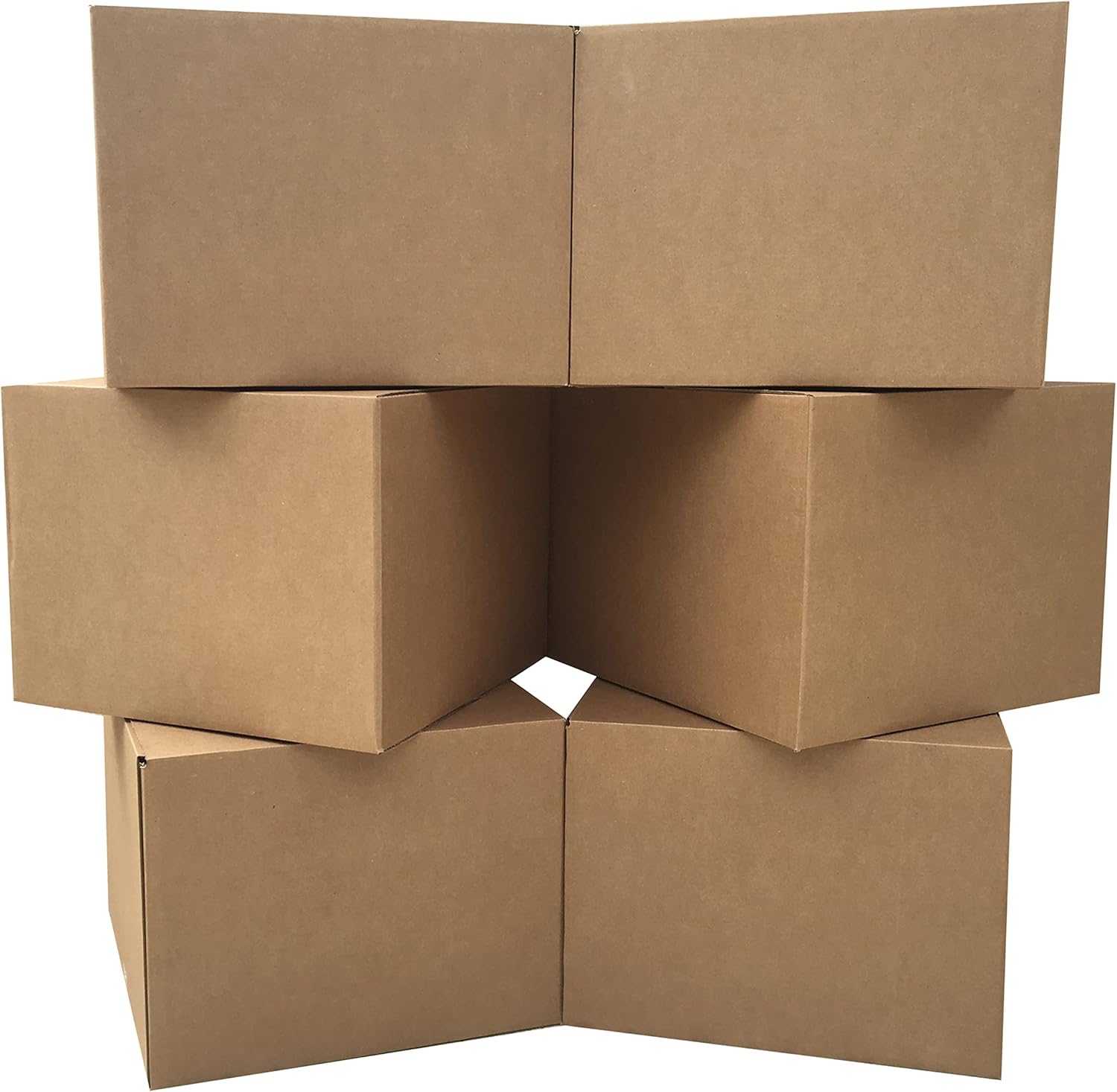 Large Moving Boxes 20'' x 20'' x 15'' (Pack of 6), Corrugated Cardboad Boxes For Packing, Shipping, Packing & Moving