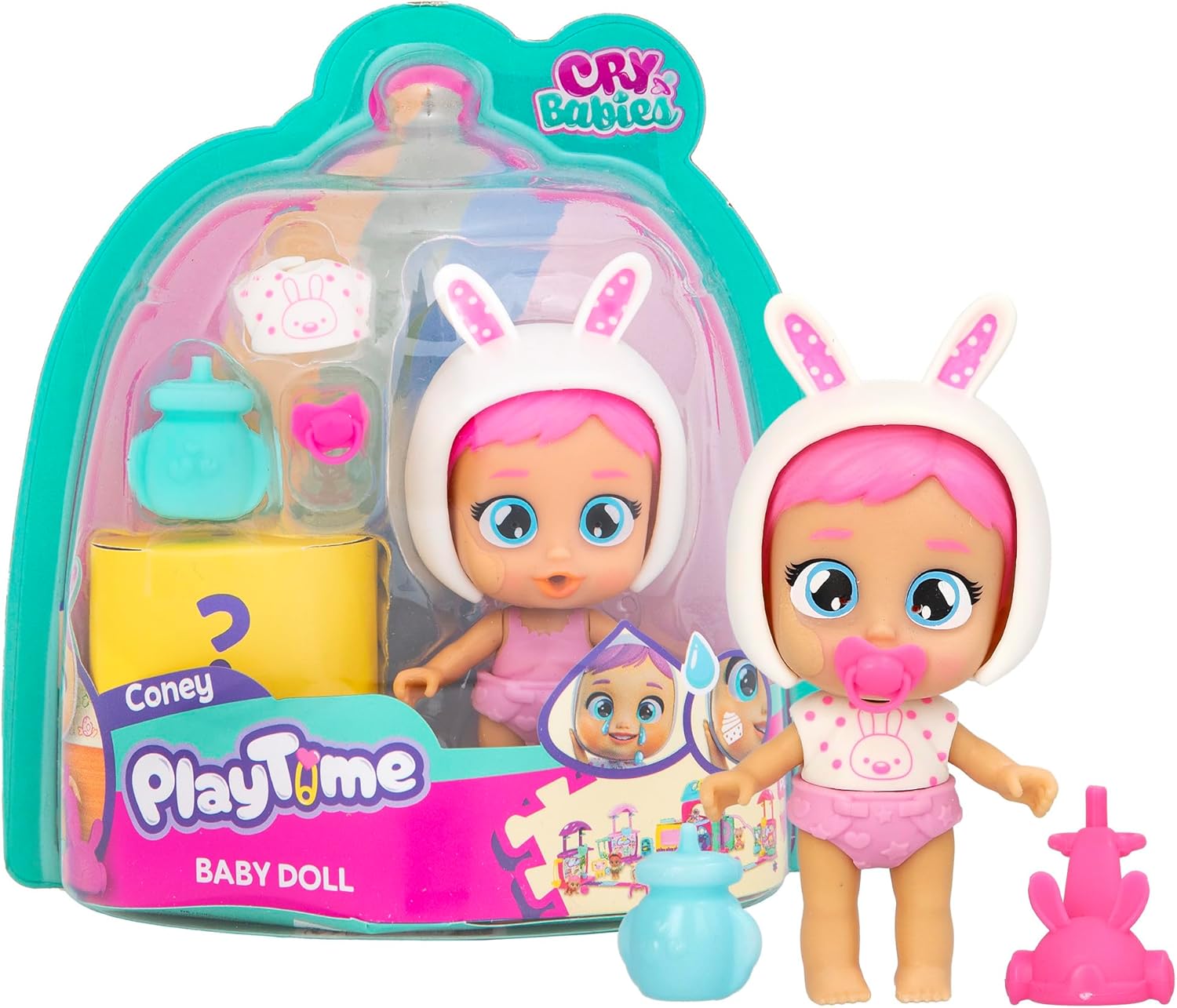 Cry Babies Playtime Day Care Dollhouse Day Care Surprise Collectible Doll with 5+ Accessories that Cry Real Tears with Magic Details, 8 to Collect, Gift for Children from 4 Years