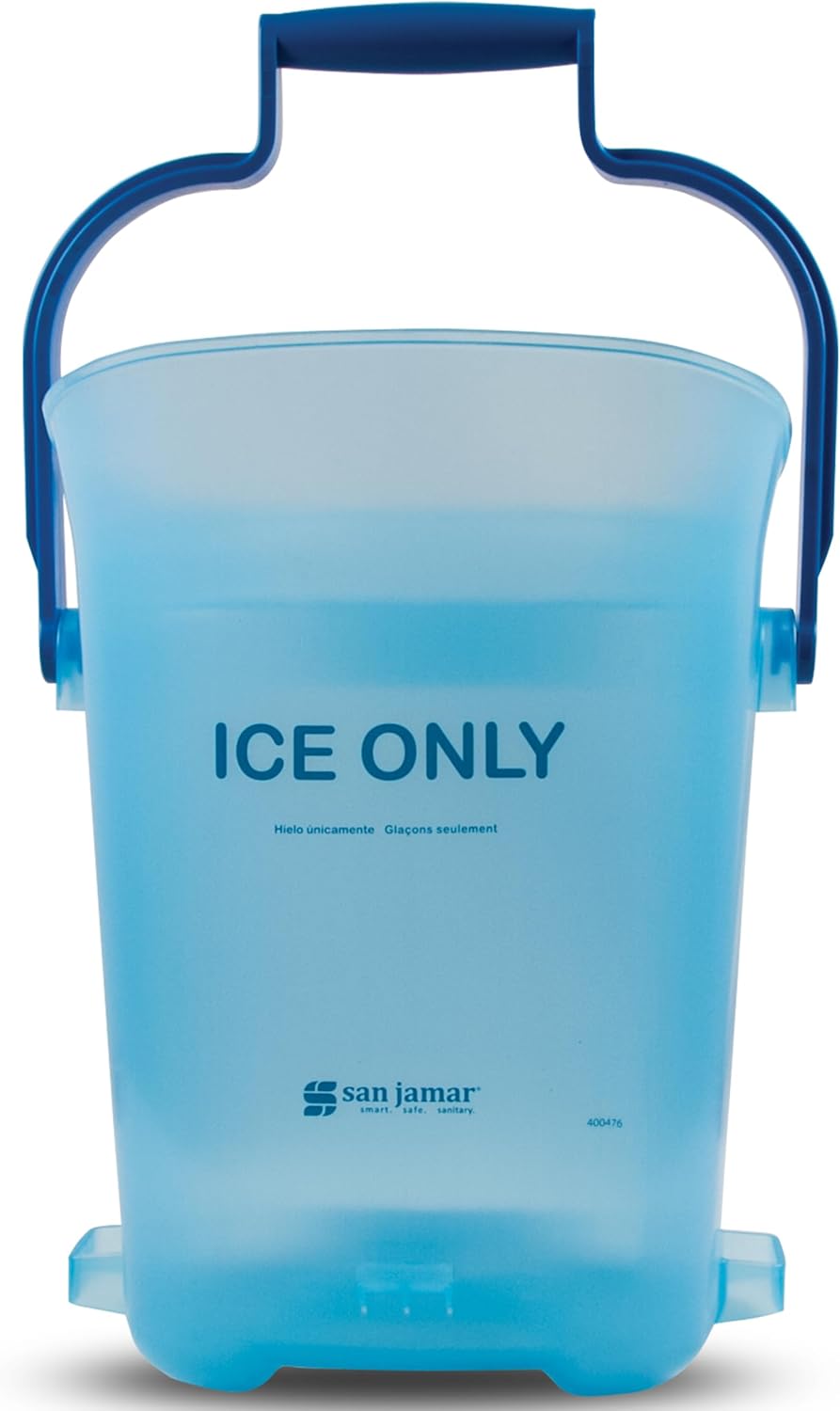 San Jamar Plastic Light Duty Ice Tote, 6 Gallons, Blue