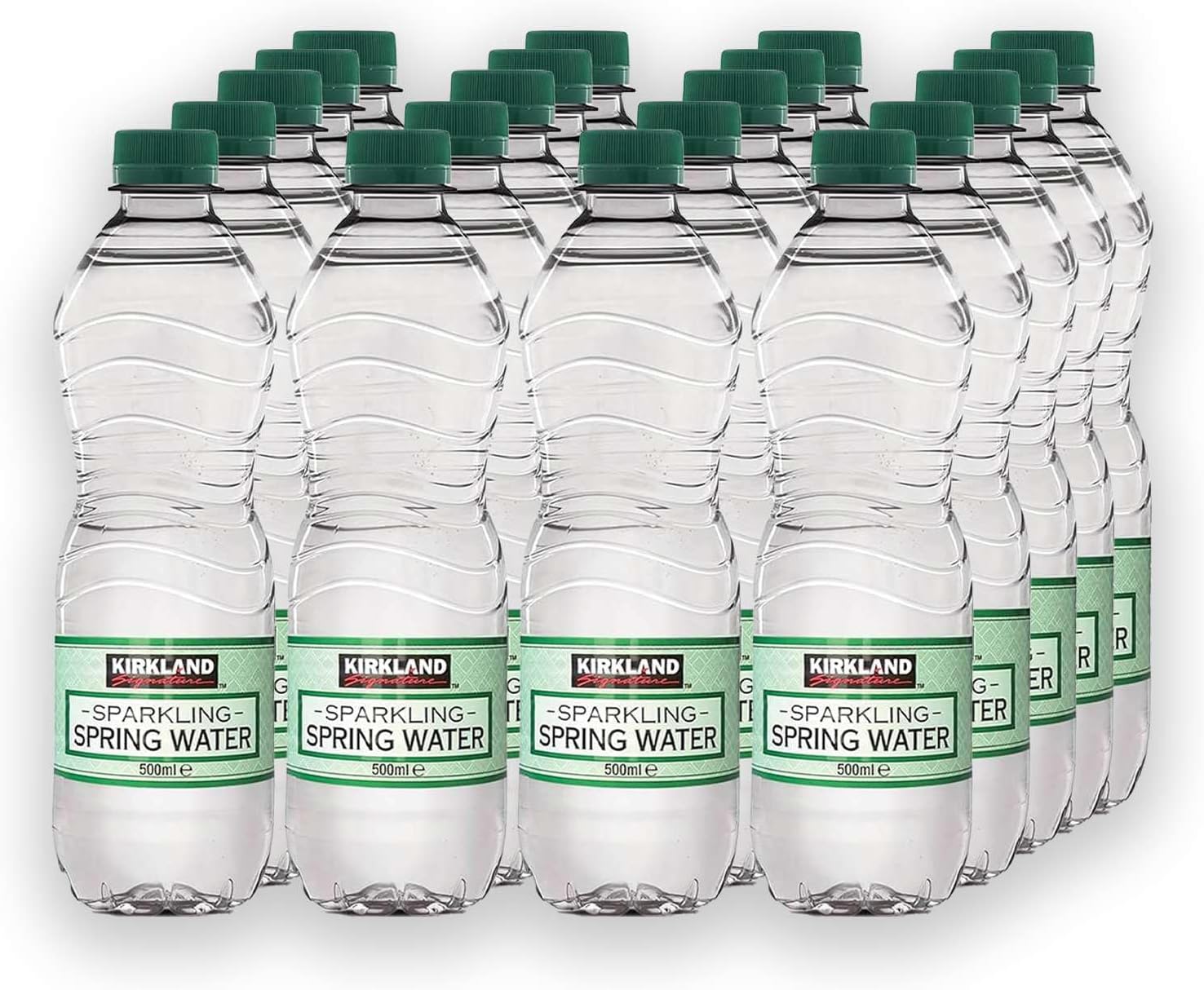 Kirkland Chase Spring Sparkling bottled Water 500ml - 20 bottled water multipack, Fresh Water for Better Health, Hygienic and maintain good health| Bulk water bottles (Pack of 20 x 500ml)