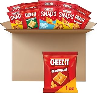 Cheez-It Cheese Crackers, Baked Snack Crackers, Lunch Snacks, Variety Pack (42 Packs)