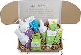 Earth Mama Baby Love Gift Set|Organic Baby Essentials Skin Care, Baby Lotion & Wash, Baby Oil, Eczema Cream, Nose & Cheek Balm, SPF 40 Baby Sunscreen Lotion & Face Stick and Diaper Balm, 8-Piece Set