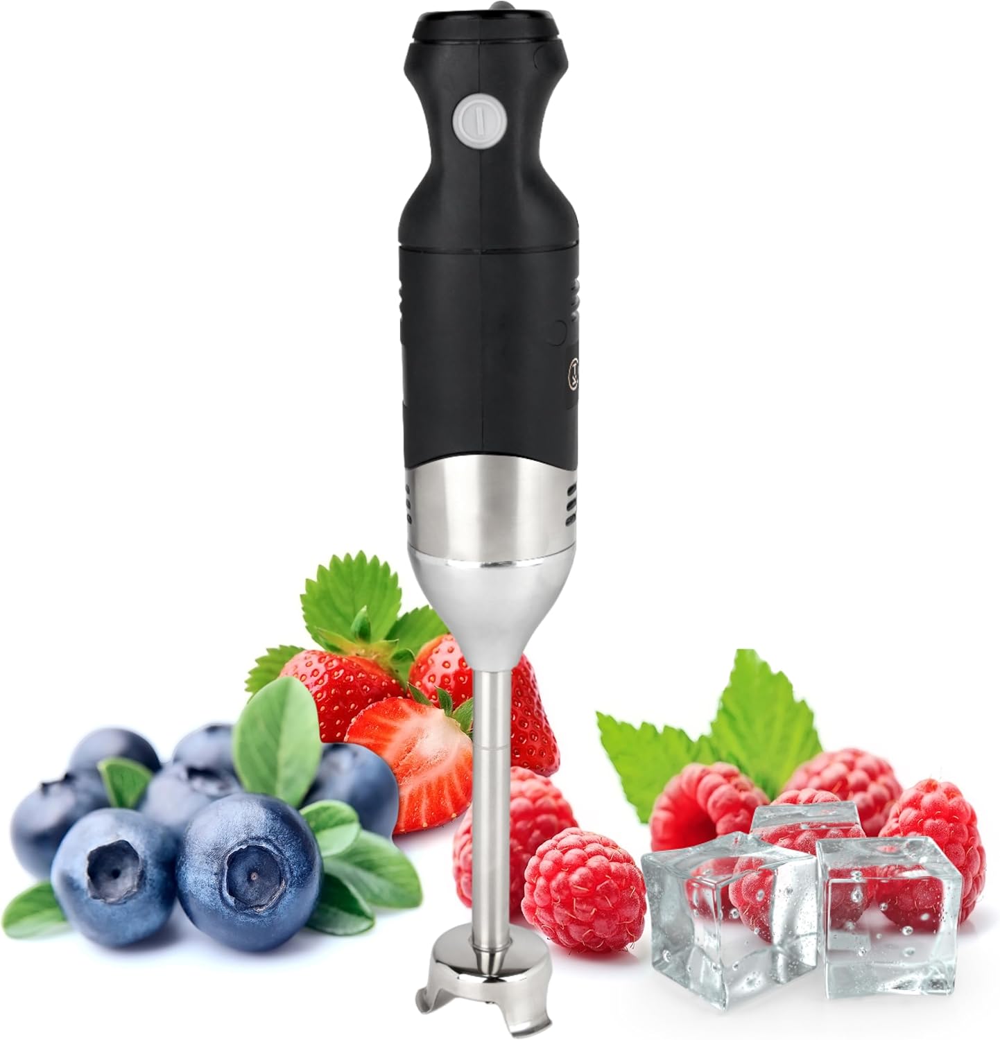 Handheld Immersion Blender for Kitchen and Soap Making - Blend Food, Soups, Fillings, 7” Stainless Steel with Variable Speed - with Cord for Electric Hand Blending