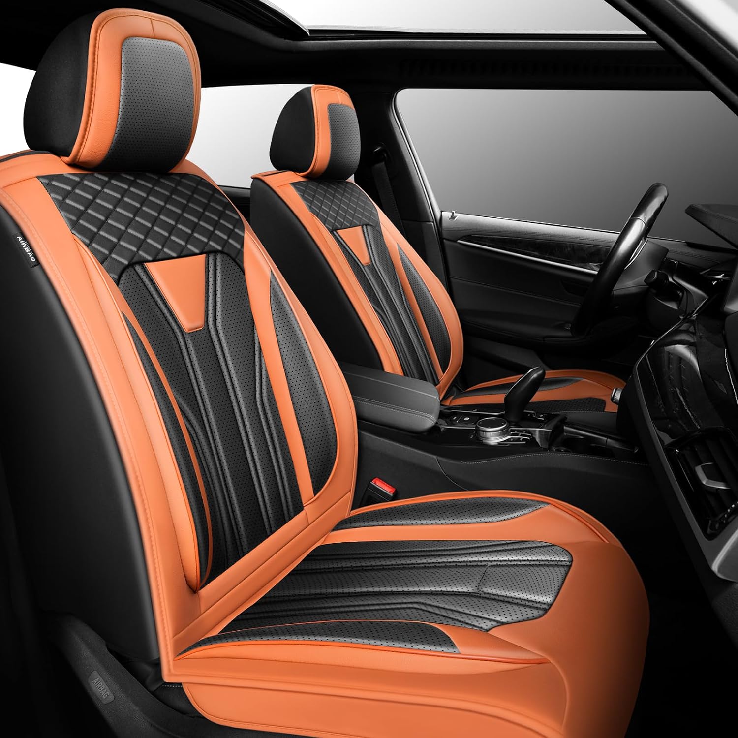 Car Seat Covers for Toyota Fj Cruiser 2007-2014 Orange&Black