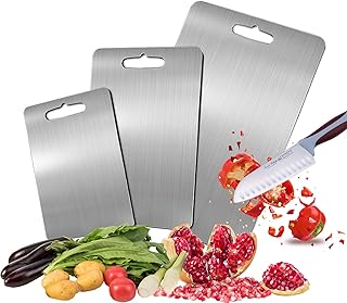 Titanium Cutting Board, 100% Pure Titanium Cutting Boards, Essential Kitchen Supplies for Preparing Meals at Home and Outdoor Camping