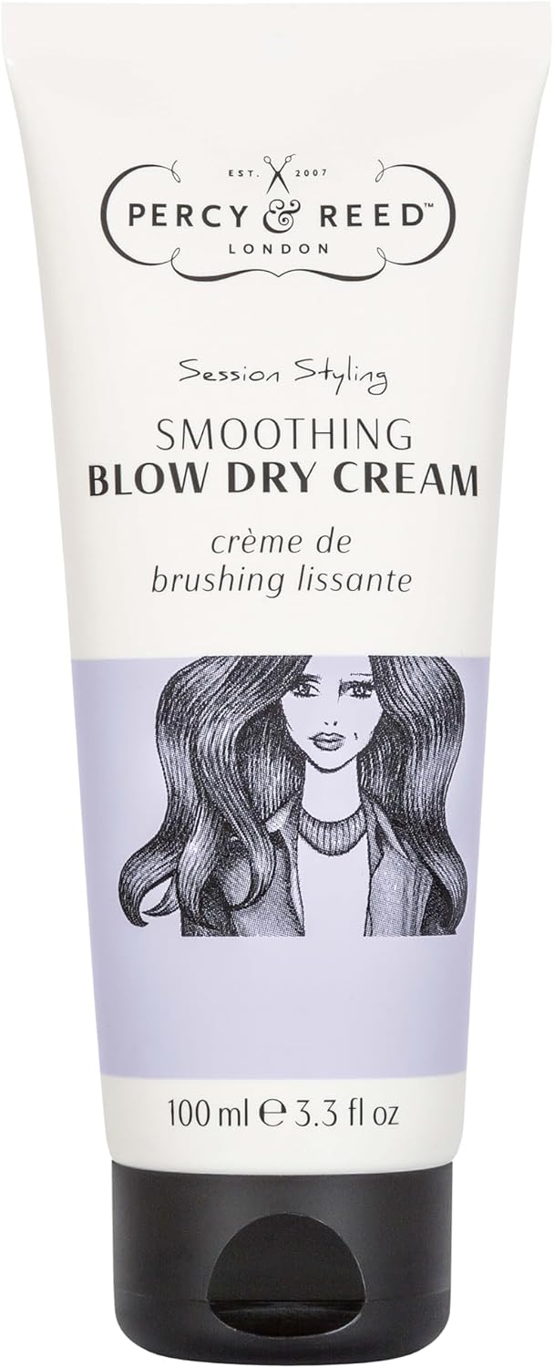 Percy & Reed Session Styling Smoothing Blow Dry Cream - Deeply Nourishes Hair, Tames Flyaways & Frizz, Adds Shine. Heat Protection. Free from Gluten, Parabens & Sulphates. Vegan Friendly - 100ml