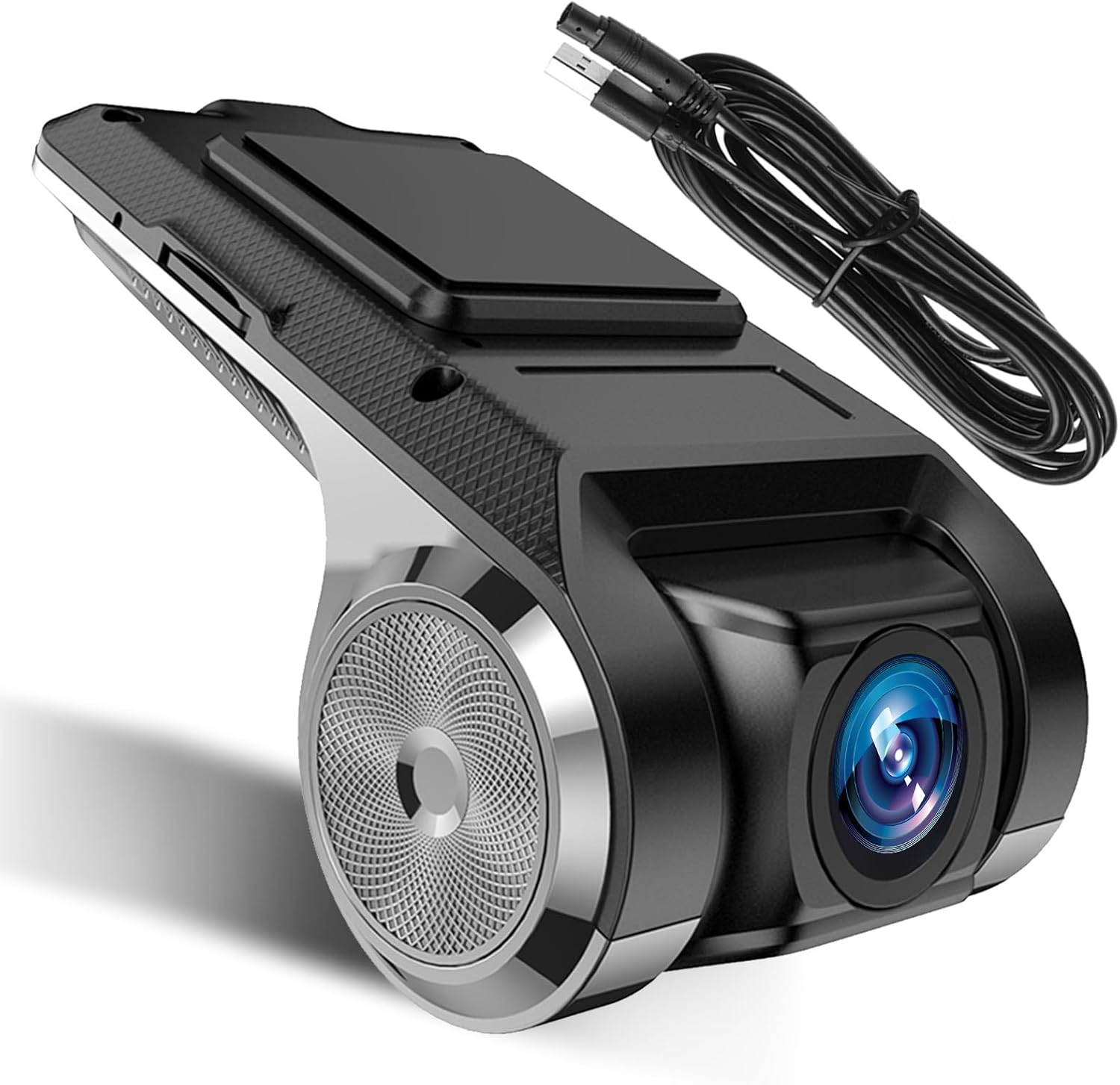USB Car DVR Camera Video Recorder, Loop Recording ADAS, Dash Cam, with 32GB SD Card 24H Parking Mode Driving Recorder LDWS FCWS Dash Cam for Android Radio Stereo GPS DVD, Night Vision Full HD