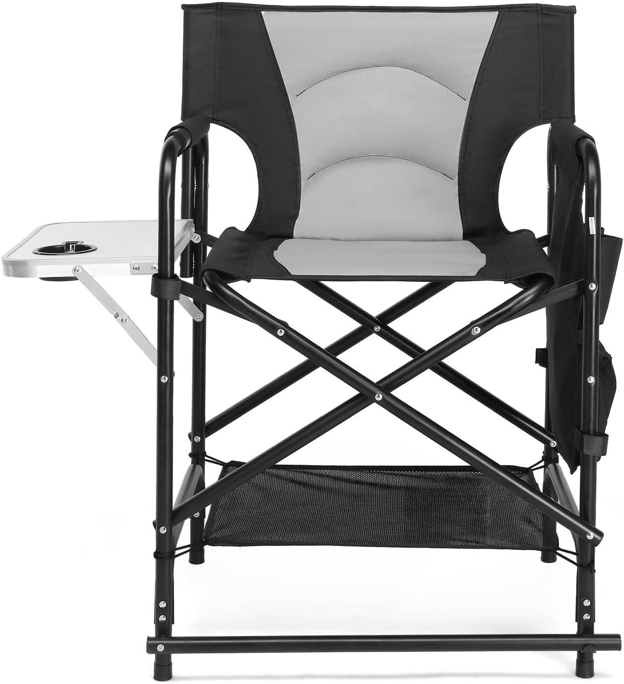 OmySalon 22" Directors Camping Chair with Side Table Storage Bag, 22.5''D x 23.5''W x 36.5''H, Foldable Camping Chair for Aritist & Client.