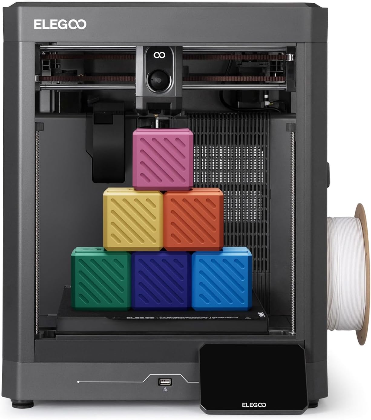 ELEGOO Centauri 2 3D Printer, Full Auto Calibration, Beginner-Friendly | CoreXY 500mm/s High-Speed Printer, Smooth Print Quality, 350°C High-Temp Nozzle, Easy to Use, 256x256x256mm Build Volume