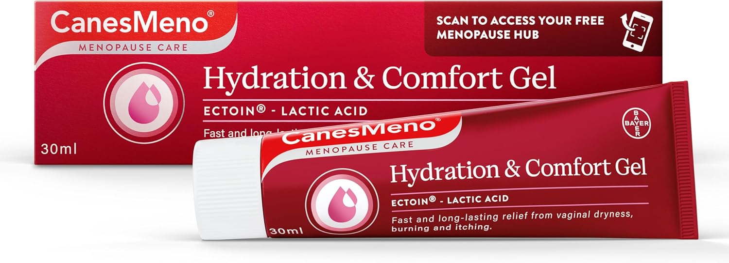 CanesMeno Menopause Care Hydration and Comfort Gel, 30 ml, containing Ectoin and Lactic Acid, Provides Fast, Long-Lasting Relief from Vaginal Dryness, Burning and itching