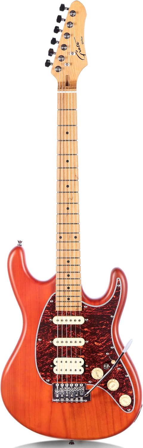 Grote Electric Solid Body Guitar Modern-GST For Beginners (Coma Red)