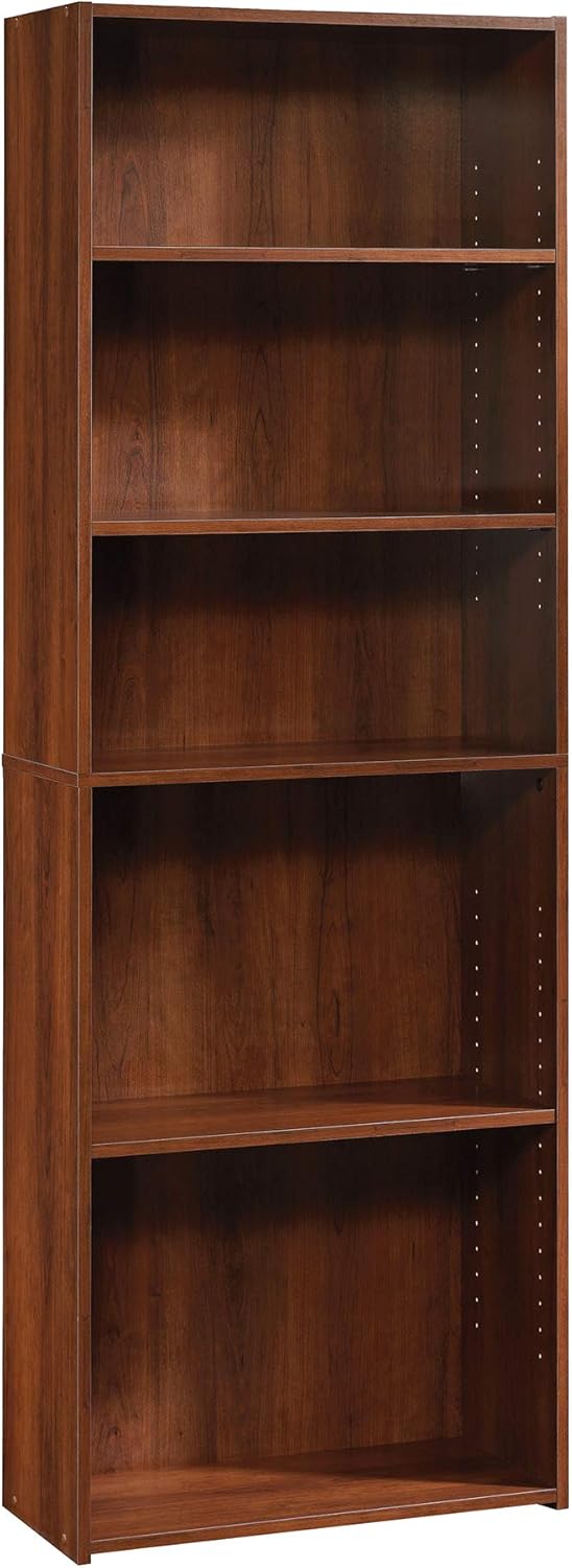 Sauder Beginnings 5-Shelf Bookcase /Book shelf, Brook Cherry Finish