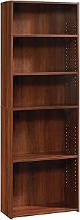 Sauder Beginnings 5-Shelf Bookcase /Book shelf, Brook Cherry Finish