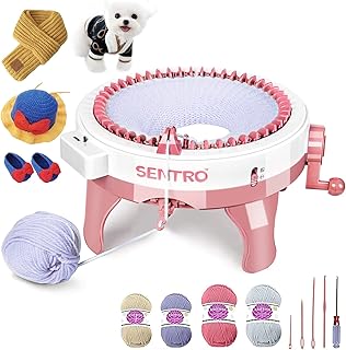 SENTRO 48 Needles Knitting Machine with Row Counter and Plain/Tube Weave Conversion Key, Efficiently DIY Scarf Hat Sock