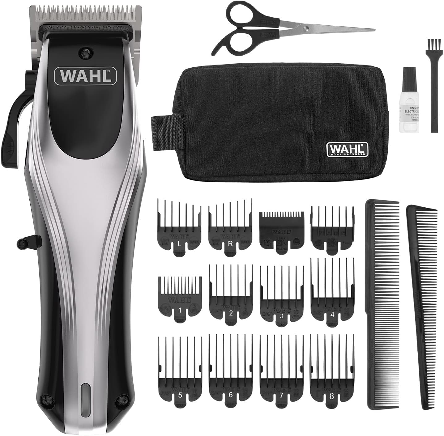 Wahl Rapid Clip Hair Clipper, Hair Clippers for Men, Rechargeable, Lithium-Ion Clipper, Men's Head Shaver, Cordless Clippers for Men, Haircutting Kit