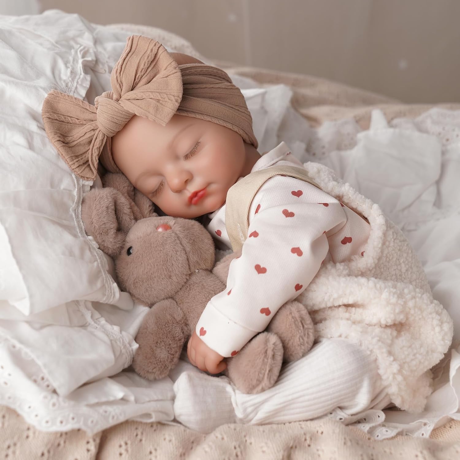 BABESIDE Reborn Dolls - 17inch Realistic Baby Doll Soft Cloth Body, Vinyl Head and Limbs - Life Like Newborn for Girls Age 3+