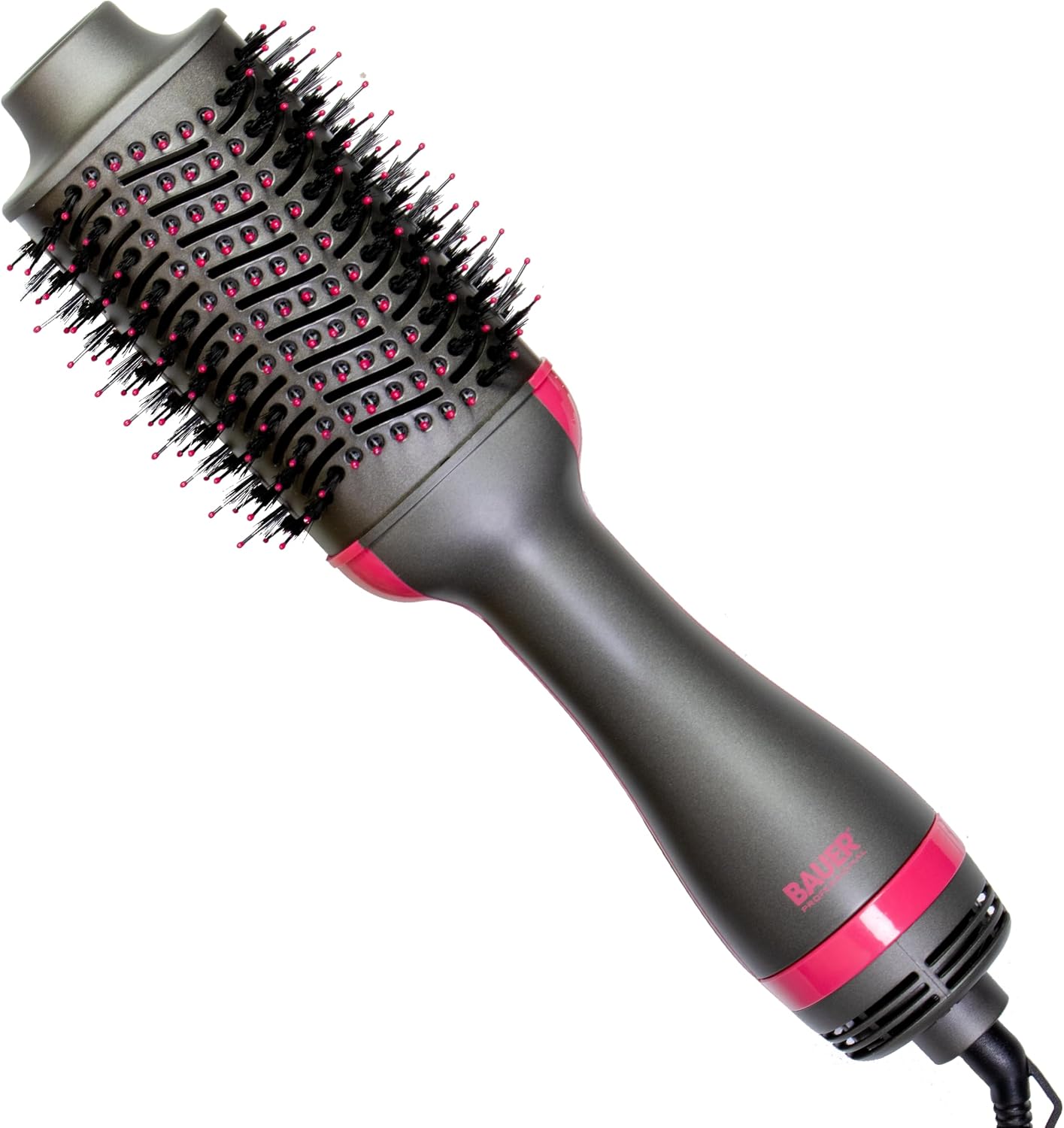 Bauer 3-in-1 Hot Air Blow Dry Brush/Hair Dryer & Styler for Medium & Long Hair/Ionic Frizz Control & Detangler / 1200W Salon-Style Finish 38899