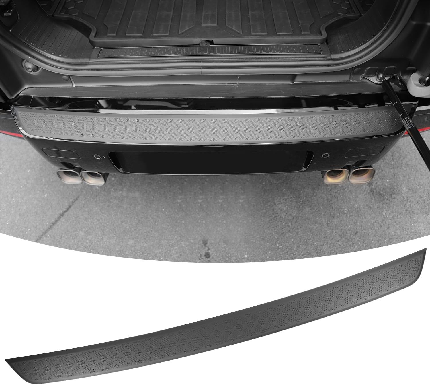 Rear Bumper Anti-Scratch Guard Protection Cover Compatible with 2020-2025 Land Rover Defender 90 110 130 Decoration Armor Protector Trim Exterior Accessories