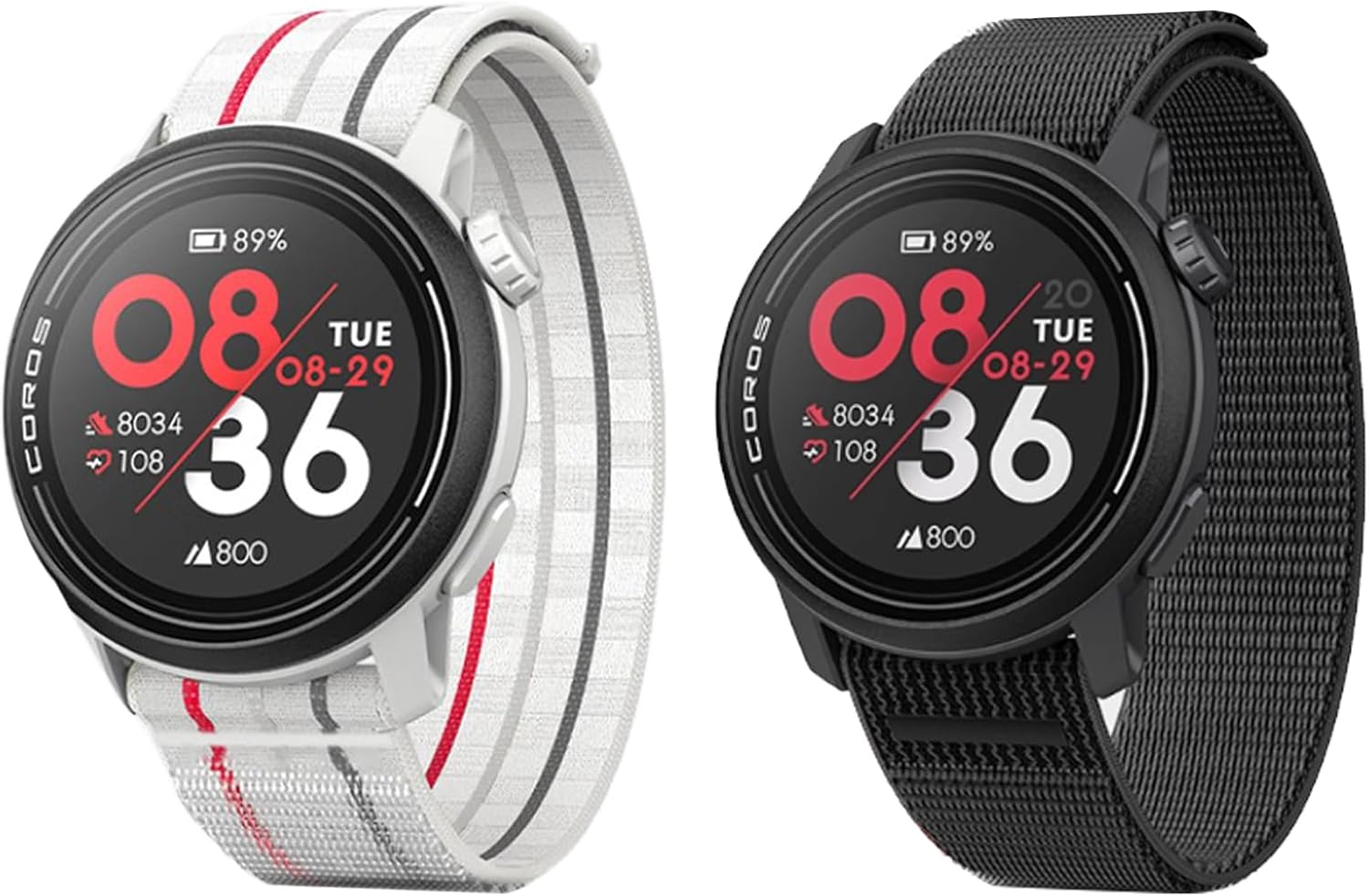 SUGARJAR 22MM Sport Nylon Strap for COROS PACE 3/APEX PRO/2 PRO/APEX 46mm for Women Men