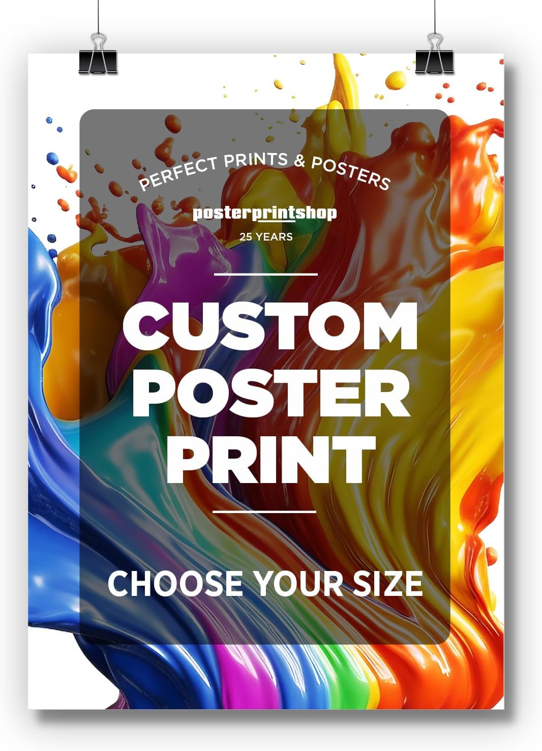 Premium Custom Poster Print on 24" x 36" Photo Quality Paper - Same Day Printing Custom Posters - Customizable Poster with Your Unique Image/Photo - Personalized Poster Shipped in Strengthened Tube