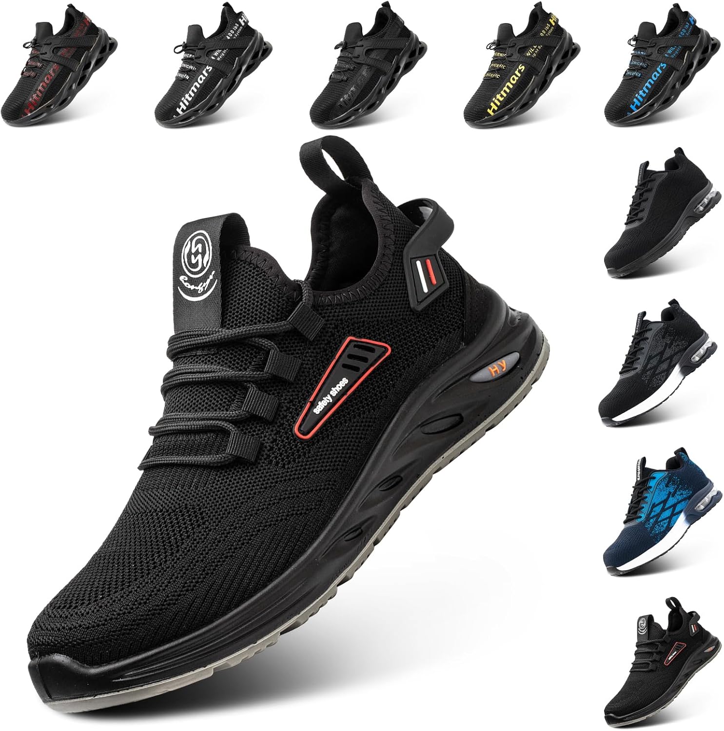 Hitmars Unisex Safety Shoes Steel Toe Cap UK3.5-13