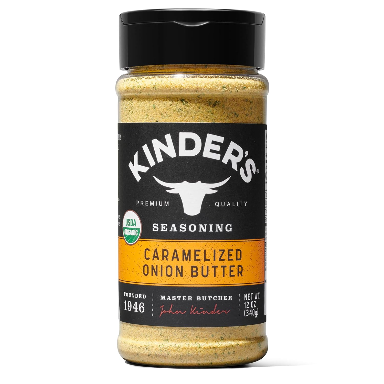 Kinder's Organic Caramelized Onion Butter, Premium Quality Seasoning, MSG Free, USDA Certified Organic, 12 oz